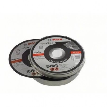LATA 10 DISCOS CORTE INOX BOSCH 115 MM.