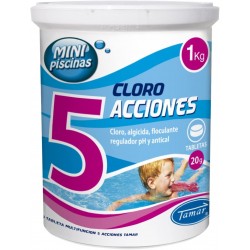 CLORO 5 ACCIONES MINIPISCINAS