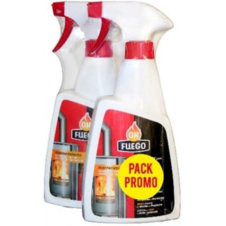 LIMPIACRISTALES ESTUFAS OK FUEGO PACK 2 UNIDADES