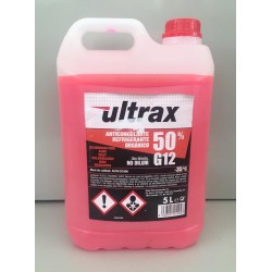 ANTICONGELANTE ULTRAX 50% ROSA G12 E/5 L.