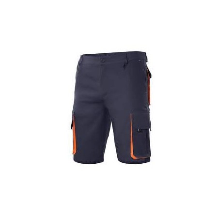 BERMUDA MARINO/NARANJA MULTIBOLSILLOS