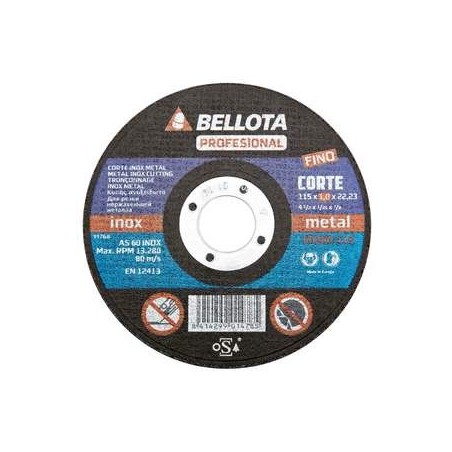 DISCO ABRASIVO CORTE INOX-METAL BELLOTA
